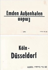 Zuglaufschild: Emden Außenhafen / Emden / Köln-Düsseldorf