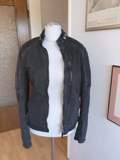 Khujo Biker Jeansjacke schwarz S (Männer) M/L (Frauen) mit Leder wie NEU
