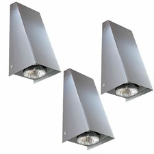 3 x Außenleuchte Wandleuchte Außenlampe Gartenlampe Garten E27 Edelstahl Lampe