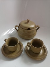 Goebel Tyrol Oeslauer Manufaktur Rödental 2 Tassen, 2 Untenteller,1 Suppentopf