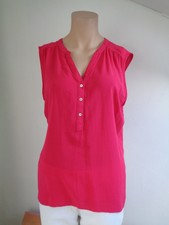 YESSICA Gr. 40 * schöne himbeer-rote ärmellose lange Bluse