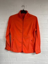 Ex M*S Reißverschluss Trichter Hals Vliesjacke orange Größe 12 (AR1.327)