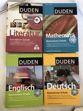 Duden Basiswissen Schule 4 Bücher Deutsch Mathe Englisch Literatur
