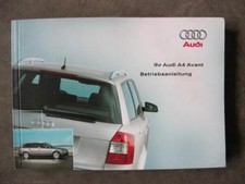 Betriebsanleitung Bedienungsanleitung AUDI A4 B6 8E Avant
