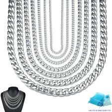 PANZERKETTE 2 mm - 10 mm Massiv Edelstahl Halskette 30 cm - 120 cm Herren Damen 