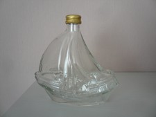 Glaswaren Dekoration Dekoflasche dekorative Weinflasche Bootsform Piratenschiff