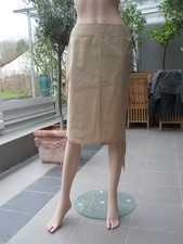 St. EMILE - edle Designer-Sommerock in messing/beige, seitlich zum Raffen, Gr.36