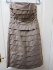 90s Vintage Monsoon Bandage reine Seide Cocktail trägerloses Korsett entbeint Kleid 12