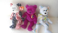 TY beanie babies 3Teddy Bären -Spangle 1999, Millennium 2000, Cheery 2001