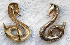 GOLDENE BROSCHE - SCHLANGE - PIERRE LANG