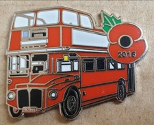London Transport Open Top Bus Emaille Abzeichen