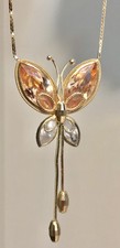 585 Gold Schmetterling Collier Kette