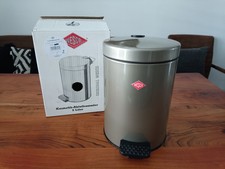 Wesco Kosmetik Abfallsammler Müll Tret Eimer 5L Modell 104 Edelstahl Neusilber 2