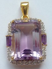 Harry Ivens IV Anhänger Silber 925 vergoldet mit Amethyst und Zirkonen