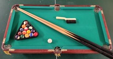Mini Pool Billardtisch Billard Billiard Spiel inkl. Zubehör, Maße: 85x45
