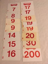 Wagennummernschilder Deutsche Bundesbahn, 15 Stück