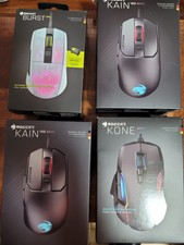 4x Roccat Gaming Maus mit Teilfunktion für Bastler Ersatzteile