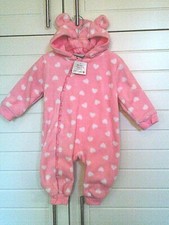 neuer Baby Mädchen Fleece Anzug Schneeanzug Kuschelanzug Winteranzug Gr. 68