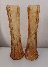 2 Schöne 26cm Lange DDR  Vase Blumenvase Glasvase
