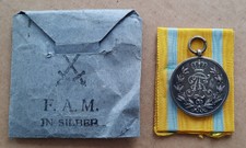 Sachsen Fridrich August Medaille Silber mit Tüte Orden Ehrenzeichen Etui
