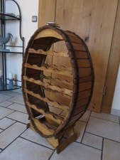 Weinregal - Weinfass - Holz / Metall - für 24 Flaschen - top Zustand