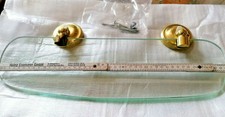 Ablage Glasregal Board Regal Badezimmerregal messing goldfarben Glas 45 x 12 cm