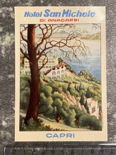 Hotel San Michel CAPRI ORIGINAL Luggage Label Kofferaufkleber TOPZUSTAND