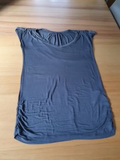 Mexx Long-Shirt, geraffte Ärmel, grau, Gr. L (ca.40-42)