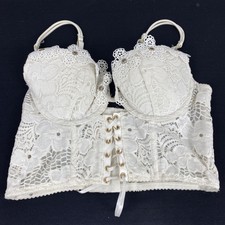 Secret Possessions cremefarbener BH 34B mit Spitzenbesatz Korsett-Stil mit Bügel