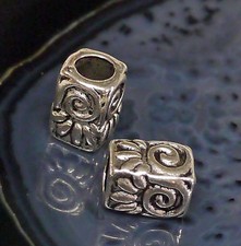 2x Bart Perle Bartperle Bartschmuck Bartring USA ZINN L4 mm + Bartgummi schwarz 