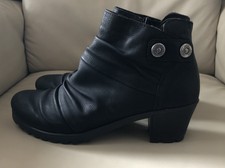 Rieker Stiefeletten*Gr 39*warm  gefüttert Schwarz Reißverschluss Neuwertig