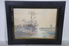 Aquarell Landschaft mit Gewässer um 1900/20 (BK9578)