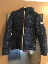 Sanetta Winterjacke Gr.140 Mädchen Blau mit Sternen