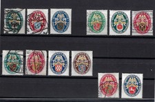 DR., Einzelwerte aus Serie Deutsche Nothilfe "Wappen", 1925 bis 1928