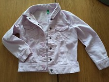 Benetton - Rosa Jeans Jacke - Gr. 110 / XS