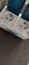 Zwei Doppelsteckdosen und ein Lichtschalter /IP 44