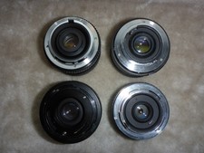 Konvolut 4 St. 28mm-Objektive defekt, für Bastler