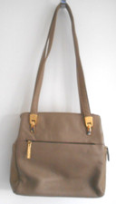 AURIELLE"" FABELHAFTE ECHTLEDER TAUPE SCHULTERTASCHE!!!