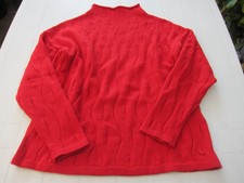 Edler roter Pullover von März mit tollem Muster aus 100% Schurwolle, Gr. 38