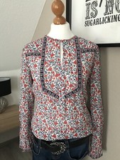 ★☆☆ PEPE JEANS ☆☆★ leichte Bluse Tunika Blusenshirt Floral  Rot/BlauGr.L 38/40  