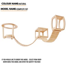 Holzdecke Katzenbaum für Hauskatzen mit Regalen und Brücken hängender Katzenturm