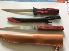 Angeln Anglermesser 2x Filetiermesser DAM (32cm,18cm Klinge)SÄNGER (32cm) 2