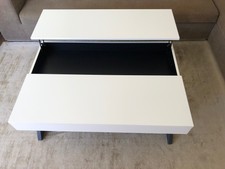 Design Couchtisch weiss mit Stauraum