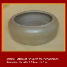 Futternapf,Kaninchen,Meerschweinchen,Hamster,Keramik,Kleintiere,Ø 13 cm,H 4,5 cm