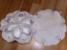 Schöne Baumwolle embrodiered Roll/Kuchen Halter-Mille Fleur-NEU