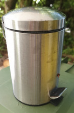 Kosmetik Tret Eimer Edelstahl 3 L, Abfalleimer für Bad WC Küchen