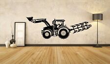 Traktor mit Pflug Schlepper Trecker Bulldog Deere Frontlader Wandtattoo A127