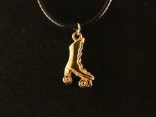 Rollschuh Anhänger mit Kette 24 Karat Vergoldet Skates Starlight Express Sport