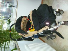 Teutonia Kinderwagen, Funsystem, Baby-Sportwagen Softtragetasche Beige Schwarz