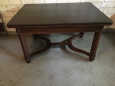 2,5  METER JUGENDSTIL KULISSEN TISCH UM 1910 / EICHE FURNIER